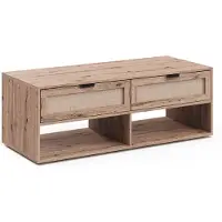 Vicco Mesa de centro Elven Roble 120 x 50 cm con 2 cajones, Model 59353