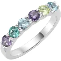 Giorgio Martello Milano Anillo turquesa / azul real / verde claro / plata