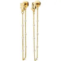Pilgrim Pendientes 'Aerun' oro / blanco perla