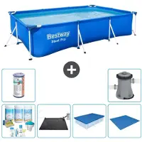 Bestway Steel Pro, rectangular, 300x201x66 cm, de 7 piezas, modelo S21546