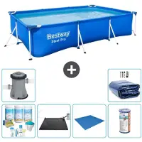 Bestway Steel Pro, rectangular, 300x201x66 cm, de 7 piezas, modelo S21554