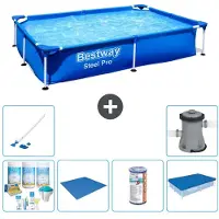 Bestway Steel Pro, rectangular, 221x150x43 cm, de 7 piezas, modelo S21516