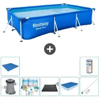 Bestway Steel Pro, rectangular, 300x201x66 cm, de 8 piezas, modelo S21560
