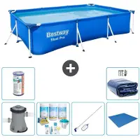 Bestway Steel Pro, rectangular, 300x201x66 cm, de 7 piezas, modelo S21571