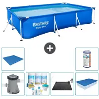 Bestway Steel Pro, rectangular, 300x201x66 cm, de 7 piezas, modelo S21562