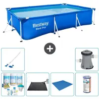 Bestway Steel Pro, rectangular, 300x201x66 cm, de 7 piezas, modelo S22078