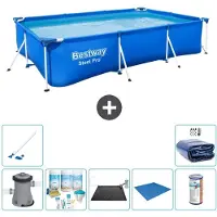 Bestway Steel Pro, rectangular, 300x201x66 cm, de 8 piezas, modelo S21569