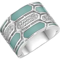 Giorgio Martello Milano Anillo esmeralda / plata / transparente