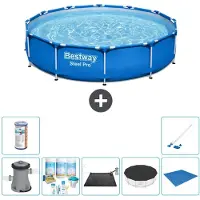 Bestway Steel Pro, piscina redonda - 366 x 76 cm - 8 piezas - Modelo S21593