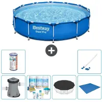 Bestway Steel Pro, piscina redonda - 366 x 76 cm - 7 piezas - Modelo S21596