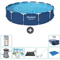 Bestway Steel Pro, piscina redonda - 396 x 84 cm - 8 piezas - Modelo S21608
