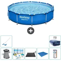 Bestway Steel Pro, piscina redonda - 366 x 76 cm - 8 piezas - Modelo S21601