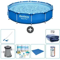 Bestway Steel Pro, piscina redonda - 366 x 76 cm - 7 piezas - Modelo S21604