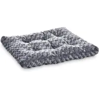 Amazon Basics Cama para perros lavable a máquina de la marca , fabricada en poliéster, color gris, dimensiones: 117 cm de largo x 74 cm de ancho x 10 cm de alto
