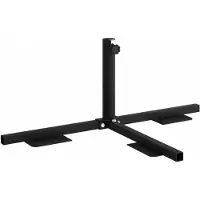 vidaXL Base para parasol de media altura, color , fabricada en acero, compatible con tubos de 32-38 mm