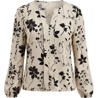 Usha Blusa marfil / gris oscuro / negro