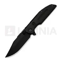 We Knife Navaja Muster, Black Titanium, Black Stonewash