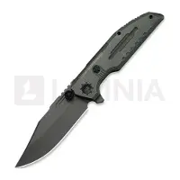 We Knife Navaja Muster, Olive Gray Titanium, Stonewash