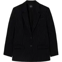 Armani Exchange para mujer. XW001790AF19011MC156 Americana Monocromo negro (XS), Casual, Clásico, Poliéster, outlet