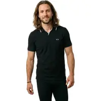 Armani Exchange para hombre. XM002401AF10366UC001 Polo Breathable negro (M), Casual, Algodón, Manga corta, outlet 20