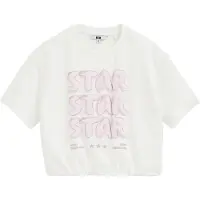 We fashion Camiseta rosa claro / blanco