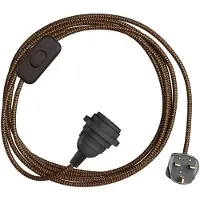 Creative Cables Portalámparas Con Cable Snakebis Zig-zag Shade Ready E14