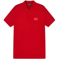 EA7 para hombre. 7M001360_AF13862 Polo Lux Identity rojo (M), Casual, Lino, Manga corta, outlet 2026.
