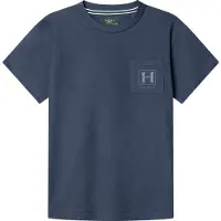 Hackett London para niño. HK5000070 Camiseta H Pocket marino (9/10años= 134/140cm), Casual, Algodón, Manga corta, moda infantil, Hackett Lon