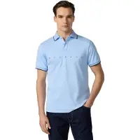 Hackett para hombre. HM5600188 Polo Hs Essential azul (S), Casual, Algodón, Manga corta, outlet 2026.