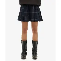 Superdry para mujer. W7210205A Falda Vintage Pleated cuadros marino (XL), Negro, Casual, Poliéster, outlet 2026.