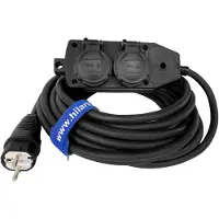Hilark cable tech Extensión reforzada con distribuidor, 40 metros, cable H05VV-F, 3 x 2,5