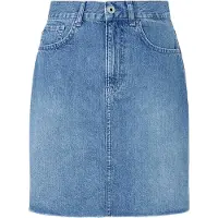 Pepe Jeans Falda Corta De Mezclilla De Cintura Alta Mini