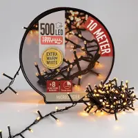 Spetebo Guirnalda de luces para tambor: 500 micro LEDs agrupados - 10 metros - blanco cálido intenso