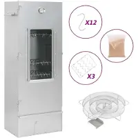vidaXL : Horno para ahumar con generador de humo frío, fabricado en acero galvanizado