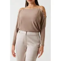 Guess Marciano GUESS Adri Top Silk Taupe Talla: XS | Manga Larga Outlet | Mujer | Negro