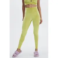 Fabletics Emma Velour Legging Golden Leaf Talla: M REG | Leotardos Outlet | Mujer | Amarillo
