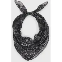 John Varvatos Distressed Paisley Printe Steel Grey Talla: OS | Bufandas Outlet | Hombre | Gris