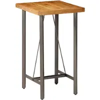 vidaXL Barra de bar hecha de madera de teca maciza reciclada, 60x60x107 cm