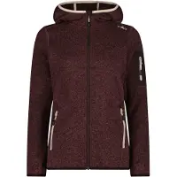 CMP - Women's Jacket Fix Hood Jacquard Knitted 3H19826 - Forro polar size 42, marrón