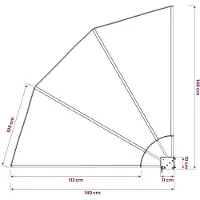 vidaXL : Pantalla para balcón plegable, color crema, 140 x 140 cm