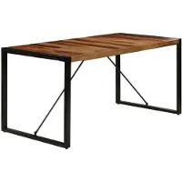 vidaXL Mesa de comedor, 160x80x75 cm, madera maciza de acacia