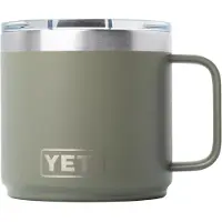 Yeti Rambler Stackable Mug 2.0 14oz Mag Slider Lid, Pampa Green, Taza apilable con tapa, 414 ml