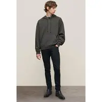 John Varvatos Ls Relaxed Hoodie - Barbwire Peace Black Talla: S | Sudaderas con Capucha Outlet | Hombre | Negro