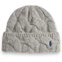 Ralph Lauren para mujer. 455P18125002 Gorro de mezcla de lana con rayas gris (OSFA), Casual, outlet 2026.