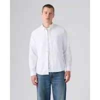 Levi's para hombre. 0085A-0002 Camisa Battery Housemark Standard blanco (S), Casual, Algodón, Manga larga, outlet 2026.
