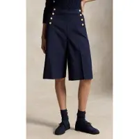 Ralph Lauren para mujer. 211B17569001 Pantalón Beaton de algodón y lana marino (36), Casual, outlet 2026.