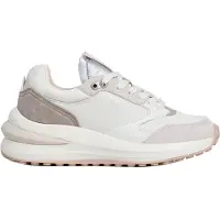 Pepe Jeans para mujer. PLS600074 Zapatillas de piel Winslow Snake blanco roto (40), 3 a 5cm, Serraje, Cordones, Casual, outlet 20