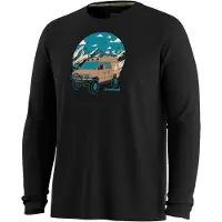 Smartwool - First Chair Pursuit Active Long Sleeve Graphic Tee - Camiseta de manga larga de merino size L, negro