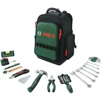 Bosch Set de mochila para herramientas , 60 piezas, color negro/verde, incluye mochila para herramientas