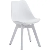BellaFurn Silla de comedor moderna – Silla para comedor – Asiento cómodo | Color: Blanco | Color base: blanco